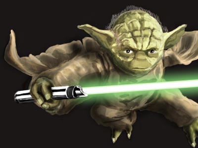 Yoda painting digital painting star wars yoda