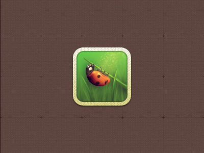 Vintage Ladybug grass icon iconset ladybug oceano polaroid textures vintage