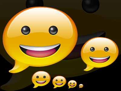 Smiley iChat ichat icon icons osx sizes smiley