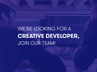 Creative Developer creative developer developer hiring job opening vacature wanted
