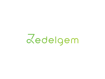 Logo Zedelgem branding corporate identity design gradient green logo type typography