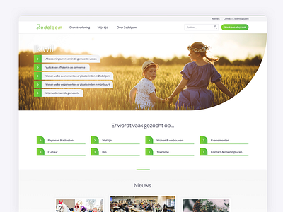 Webdesign gemeente Zedelgem branding information architecture ux visual design webdesign