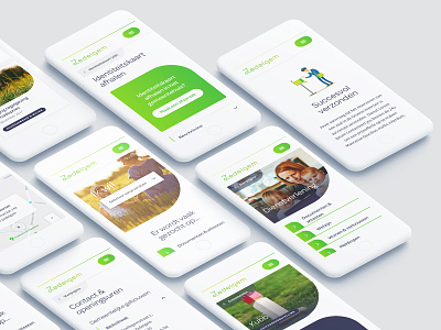 Zedelgem - mobile design branding green information architecture mobile design ux visual design webdesign