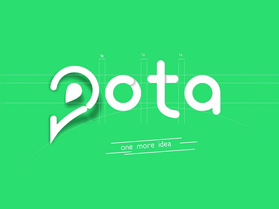 PotaApp - Logo Idea design icon logo minimal typography vector