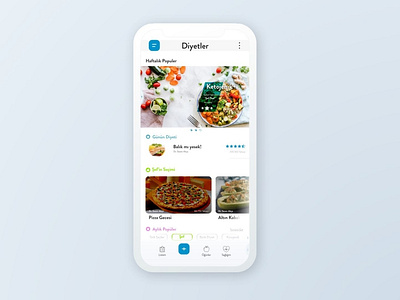 App UI - Diyetler Anasayfası