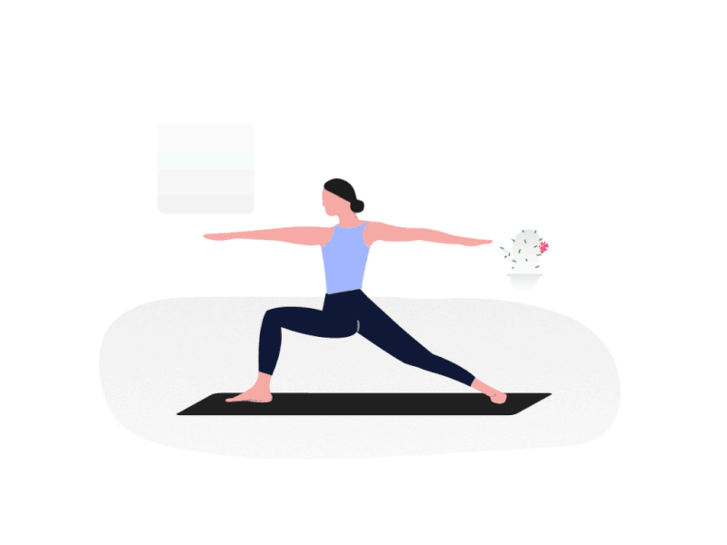 Yoga fashion illustration lifestyle responsive tech website