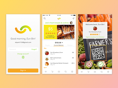 EasyMarket ios ai buy easy food ios market payment screen shop ui ux web design