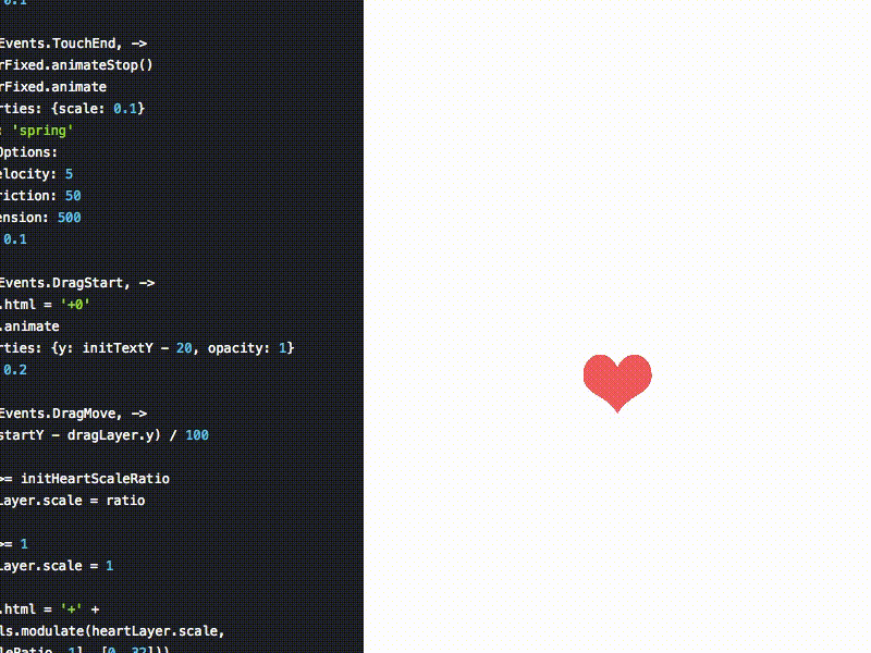 "Like" Concept animation concept framer heart like