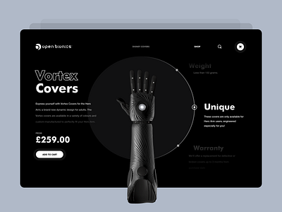 Open bionics product page