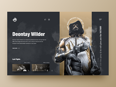 Bronze bomber site boxing bronze bomber concept design desktop gladiator layout tru champ ui wilder