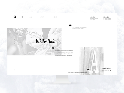 White Ink About concept design desktop layout minimal minimalism simple ui ux web website