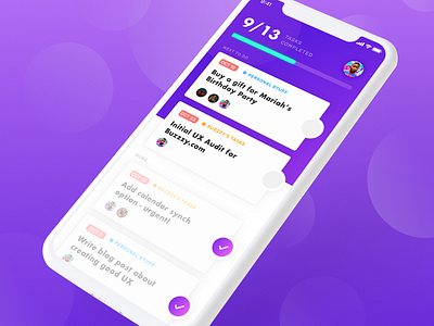 Task Manager ✅ app calendar manager mobile app purple taks tasks ui ux