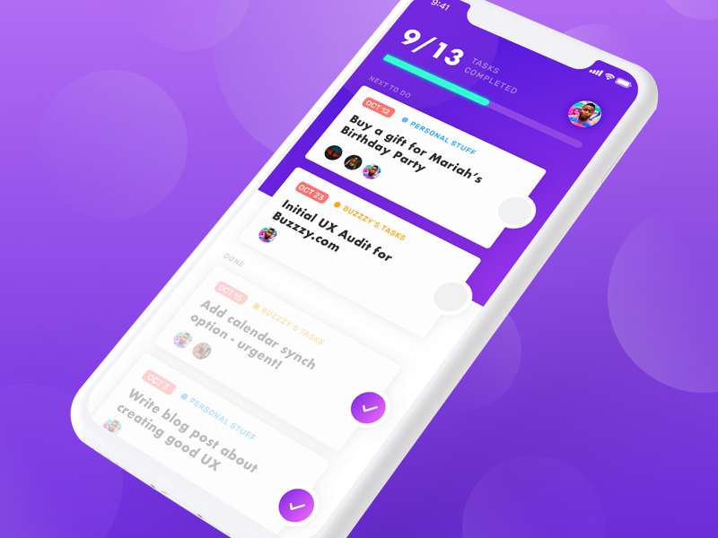 Task Manager by Olka Fiszbak-Biernat on Dribbble