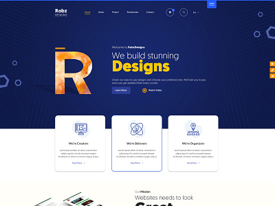 Index Portfolio Robzdesigns branding icon design logo portfolio responsive layout typography web design
