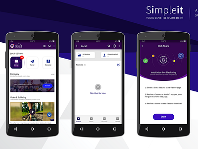 Simpleit App All Screens - Let your sharing thoughts easy