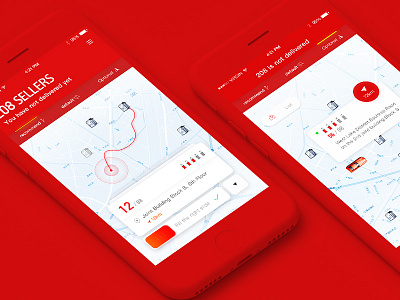 Delivery of goods APP card map ui ux