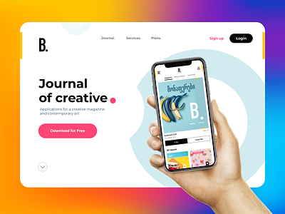 b magazine clear design future journal magazine ui ux