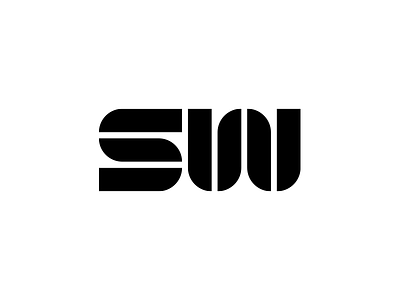SW branding clean design letters logo logo design monogram simple sw