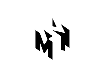 Double M logo logo design monogram negative negative space