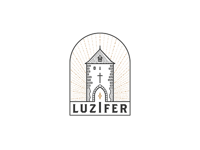 Luzifer cross lineart logo lucifer luzifer restaurant