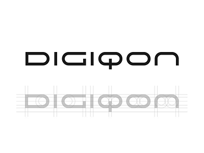 Digiqon font geometric geometry logo logotype