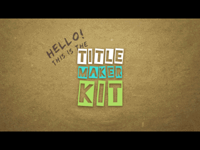 AE Title Maker Kit