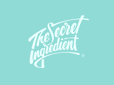 The Secret Ingredient Logo design hand drawn handwritten logo logotype the secret ingredient