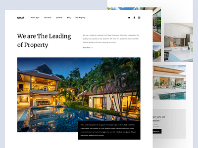 Omah - Personal Real Estate Agency agency agency website clean elegant homepage inspiration landing page light minimal minimalist real estate real estate web simple trend web web design website