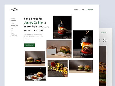 MAEM - Food Photography Landing Page after effects animation clean elegant food website gallery website homepage inspiration landing page light micro interaction minimal minimalist photo website photography simple trend website