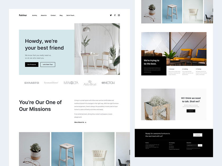 Furnitur - Furniture Landing Page by Malik Abimanyu for Keitoto on Dribbble