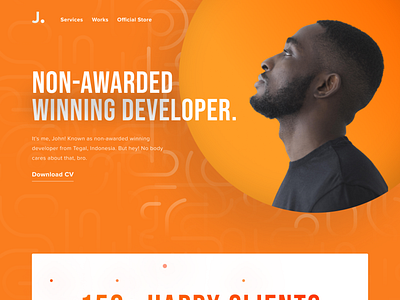 JOHN - Developer Portfolio Website by Malik Abimanyu on Dribbble