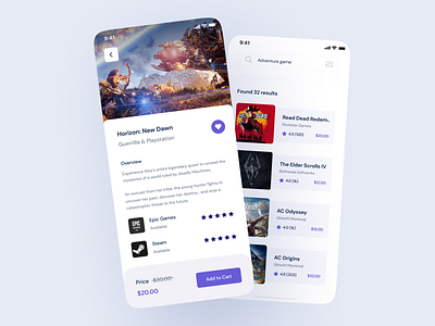 Gameng - Game Store App animation app application clean elegant inspiration light minimal minimal mobile design minimalist mobile app mobile app design mobile ui search simple trend ui ui design uiux user interface