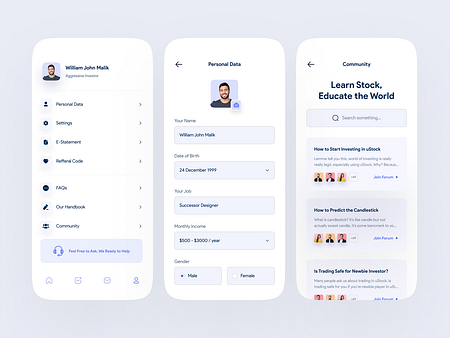 uStock - Profile & Community by Malik Abimanyu for Keitoto on Dribbble