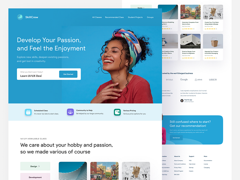 SkillCrew - Homepage Design by Malik Abimanyu for Keitoto on Dribbble