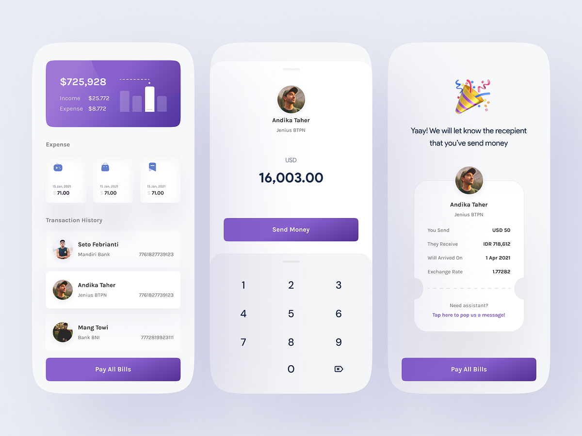 Billz - Transfer Money by Malik Abimanyu for Keitoto on Dribbble