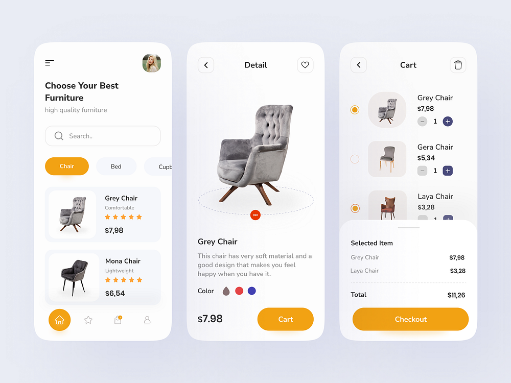 Furnatra - Furniture Shop App by Malik Abimanyu for Keitoto on Dribbble