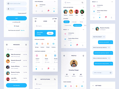 Learning Platfrom Animated Version animation app choirul syafril clean course design elegant inspiration learning light loop minimal minimalist motion prototype simple trend ui user interface user interface ui