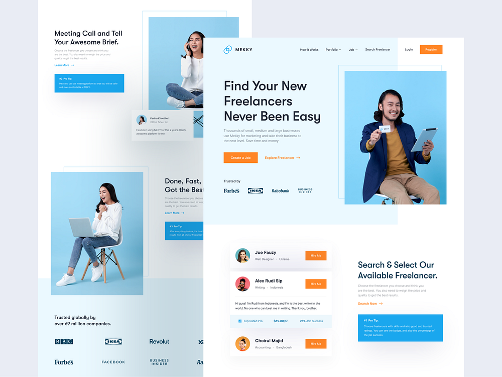 MEKKY - Landing Page Home by Malik Abimanyu for Keitoto on Dribbble