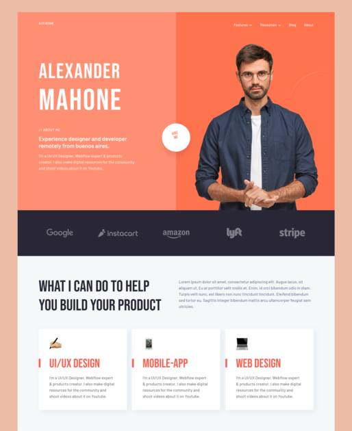 ALEX - Freelancer Portfolio Web Design by Malik Abimanyu for Keitoto on ...