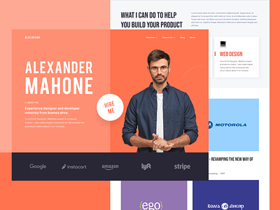 ALEX - Freelancer Portfolio Web Design