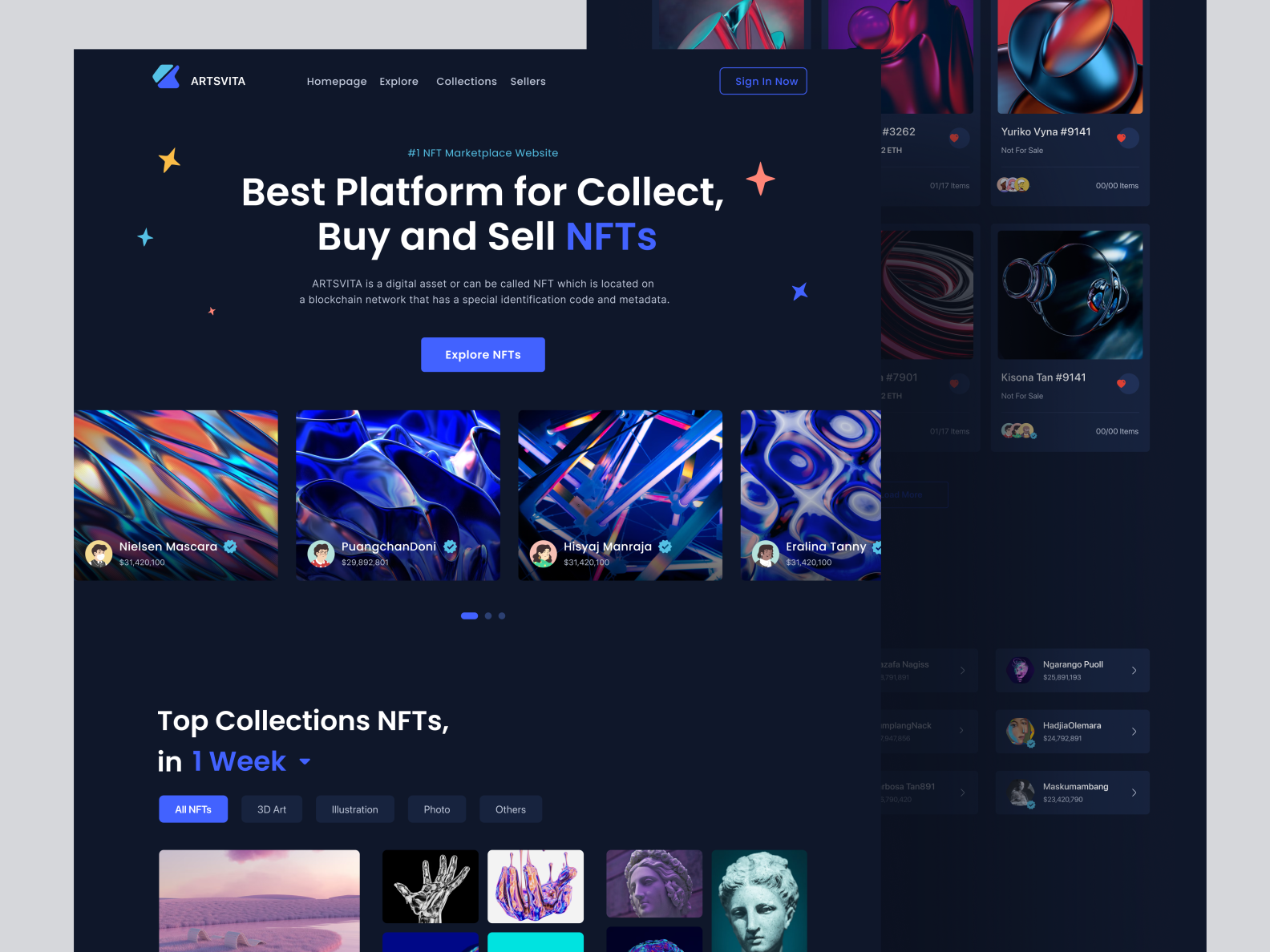 Artsvita - NFT Marketplace Platform