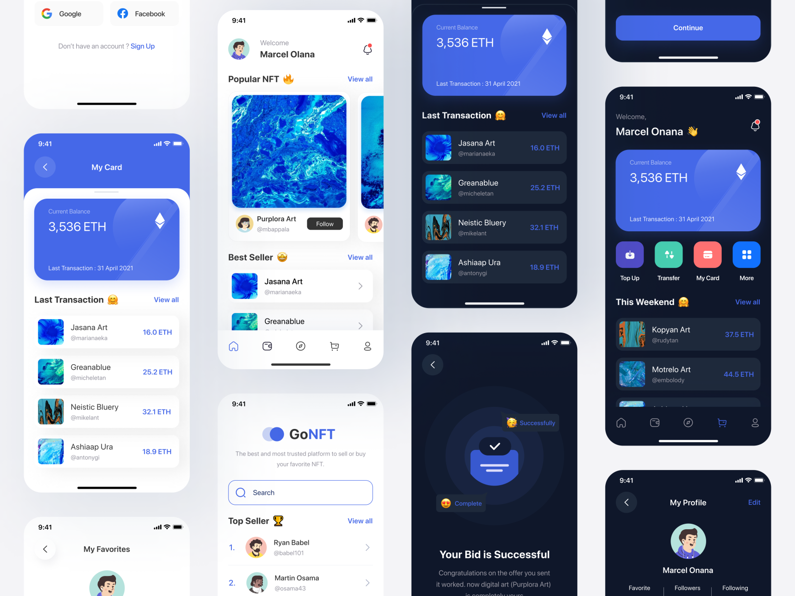GoNFT Dark Mode - NFT Marketplace UI Kit