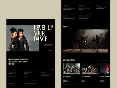 Dansation - Website Design academy clean concept dance design event fireart fireartstudio interface minimal typogaphy ui ux web web design website