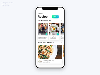 DailyUI Challenge #040 - Recipe cake cook cooking dessert dish eat food johnyvino kitchen meal pastry recipe
