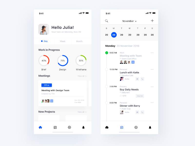 To Do App Screens by Adarsh Goldar on Dribbble