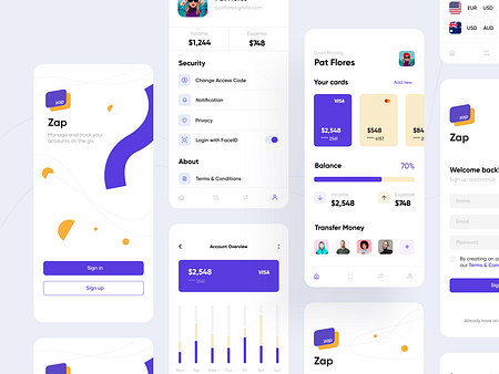 Wallet App Design By Adarsh Goldar For Fireart Studio On Dribbble