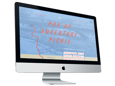 Pop-Up Adventure Picnic branding event interactive landing page