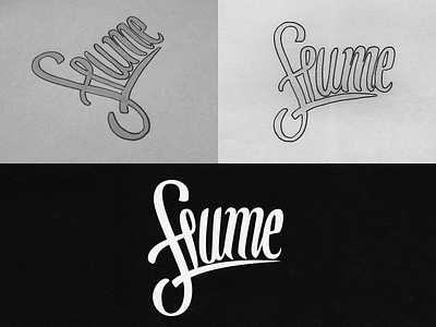 Flume Lettering flume lettering practice scan sketch style typography vector