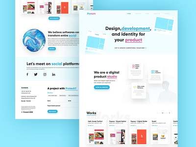 Protech Software Web UI/UX Design animation branding clean creative design dribbble invite flat graphic hellodribbble landingpage minimal sketch software typography ui ux visual website