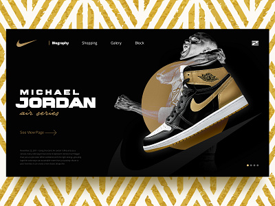 Nike Air Jordan UI/UX animation branding clean design flat illustration nike parallax sport typography ui ux web website